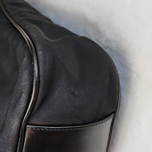 Gucci Bamboo Black Nylon Small Tote with Leather Trim - Picture 3 of 11